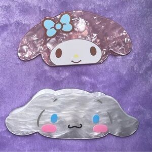 sanrio cinnamoroll & my melody claw clips